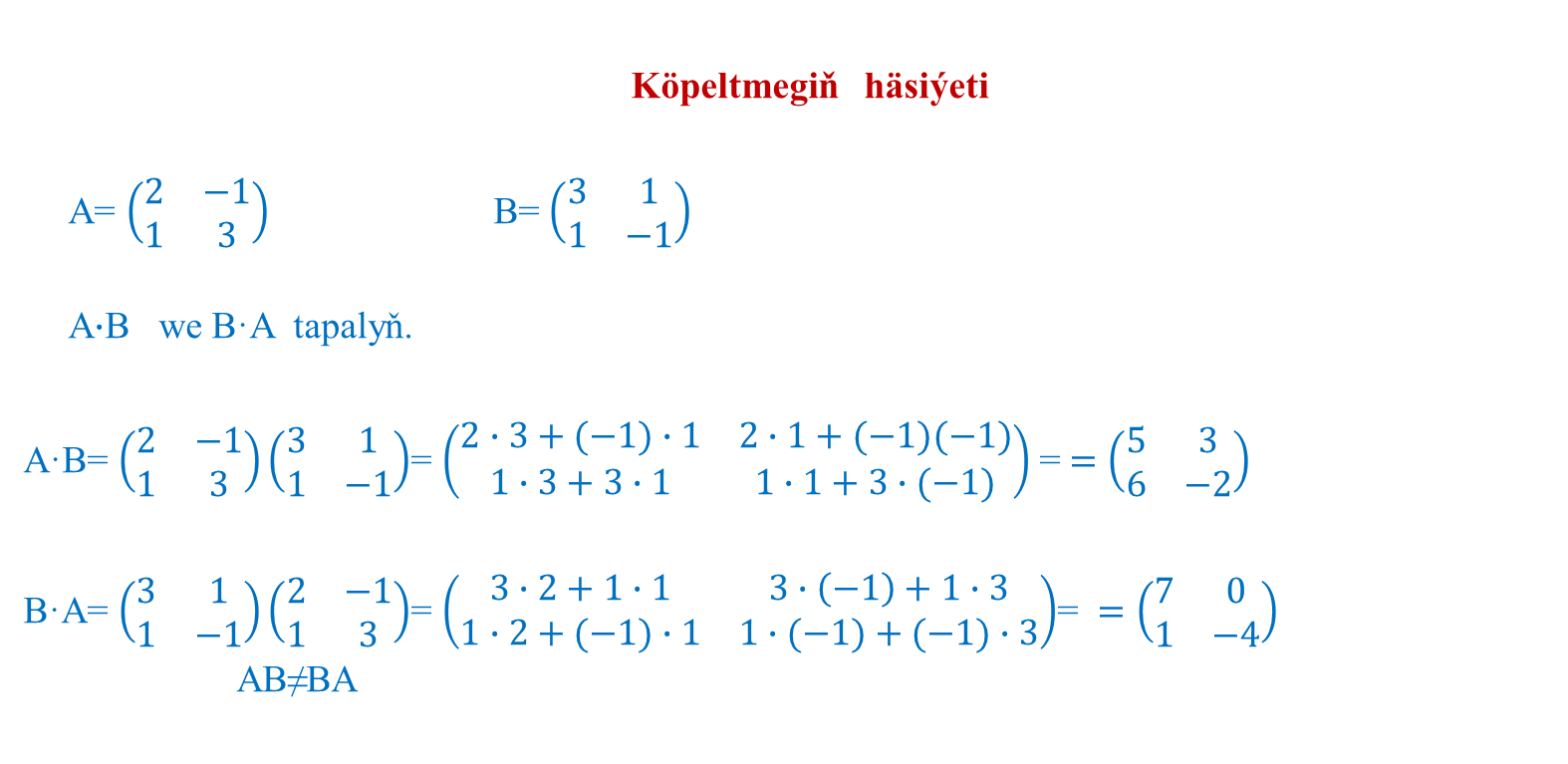 MATRISSALARY KOPELTMEK