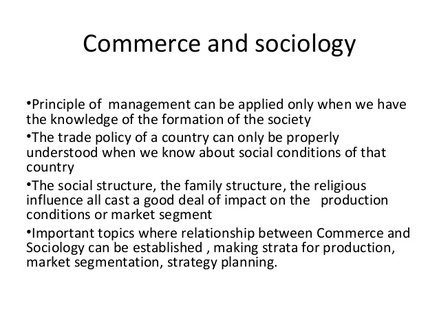 CORRELATION OF COMMERCE