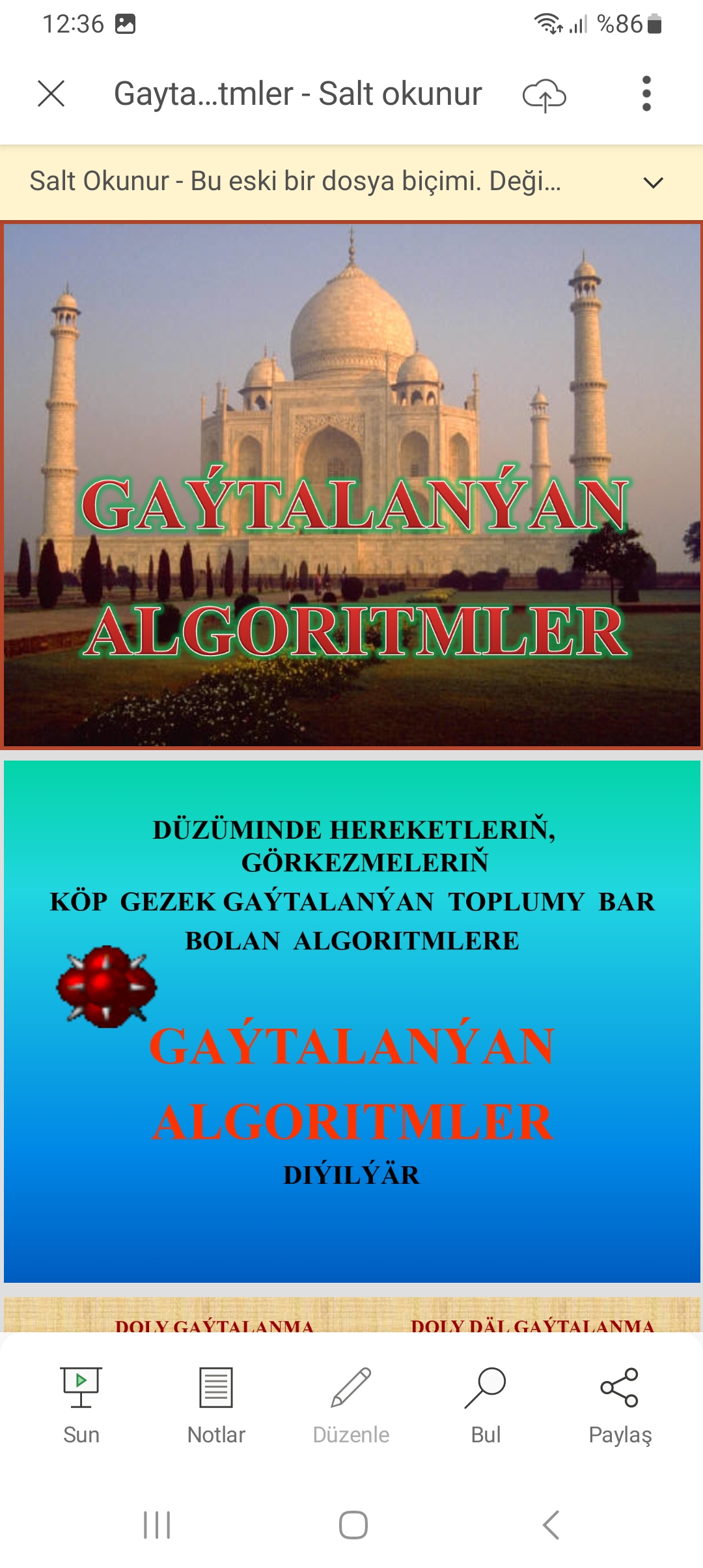 GAYTALANYAN ALGORITMLER
