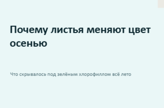 ПОЧЕМУ ЛИСТЬЯ МЕНЯЮТ ЦВЕТ ОСЕНЬЮ