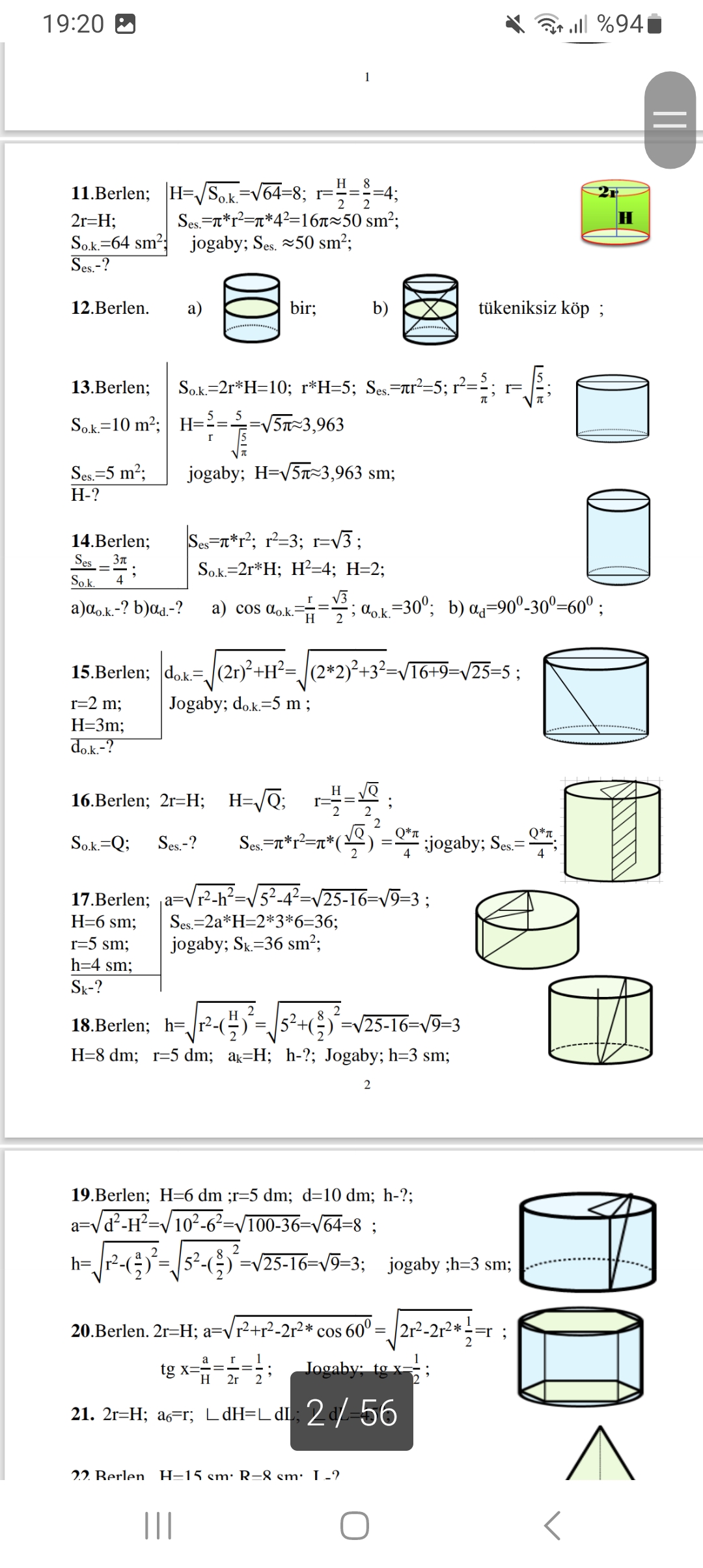 GEOMETRIK SORAG YUMUŠ DOWAMY