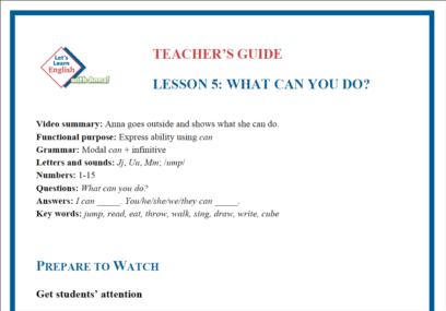 ENGLISH RULES LESSON 5