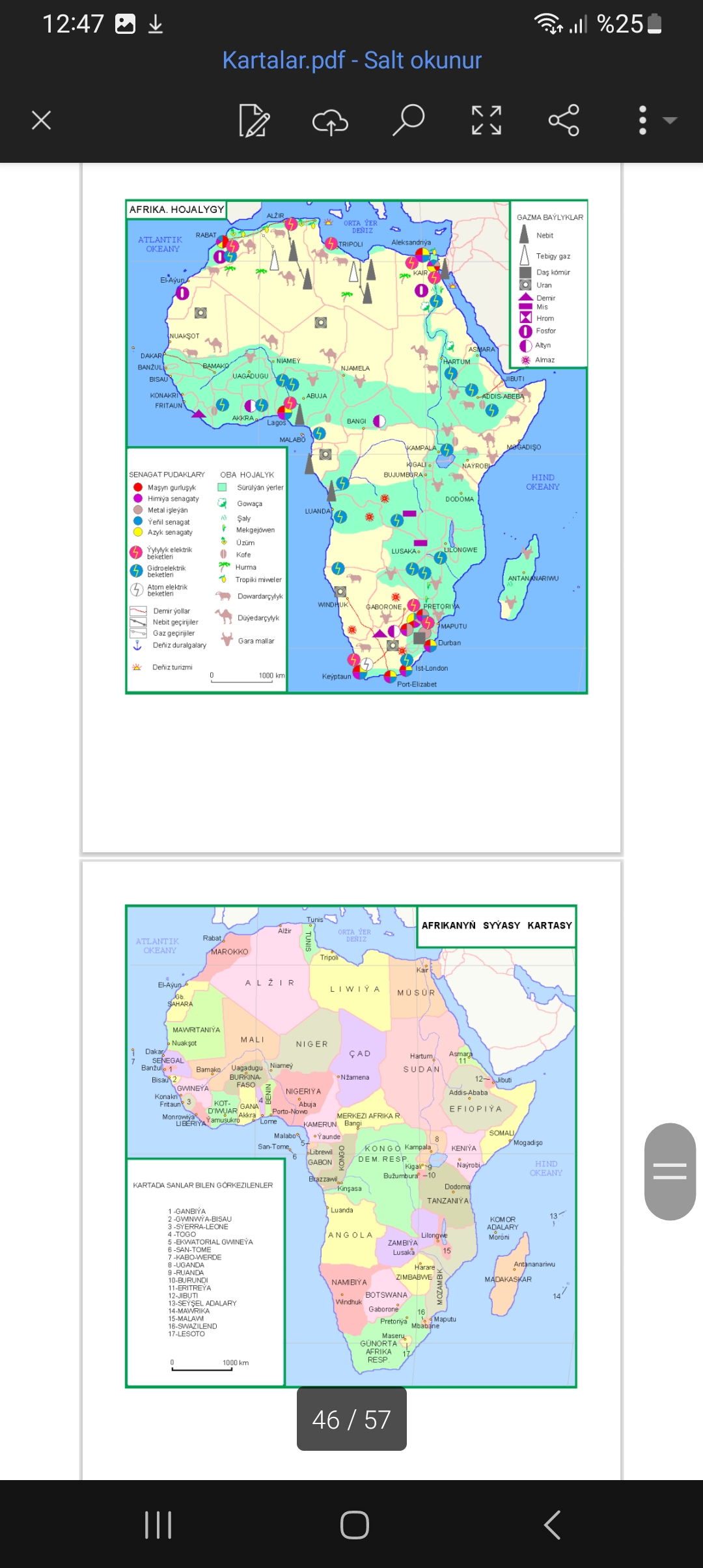 AFRIKAA HOJALYGY KARTA