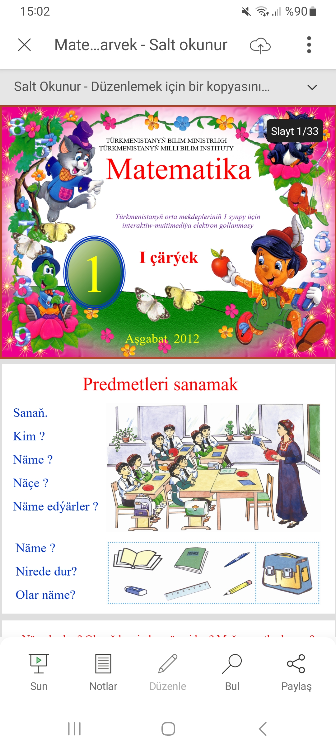 MATEMATIKA I CARVEK GOLLANMA