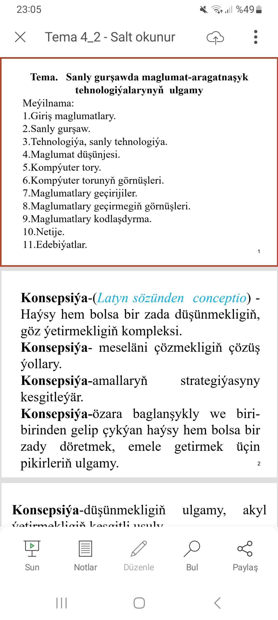 SANLY GURŞAWDA MAGLUMAT ARAGAT