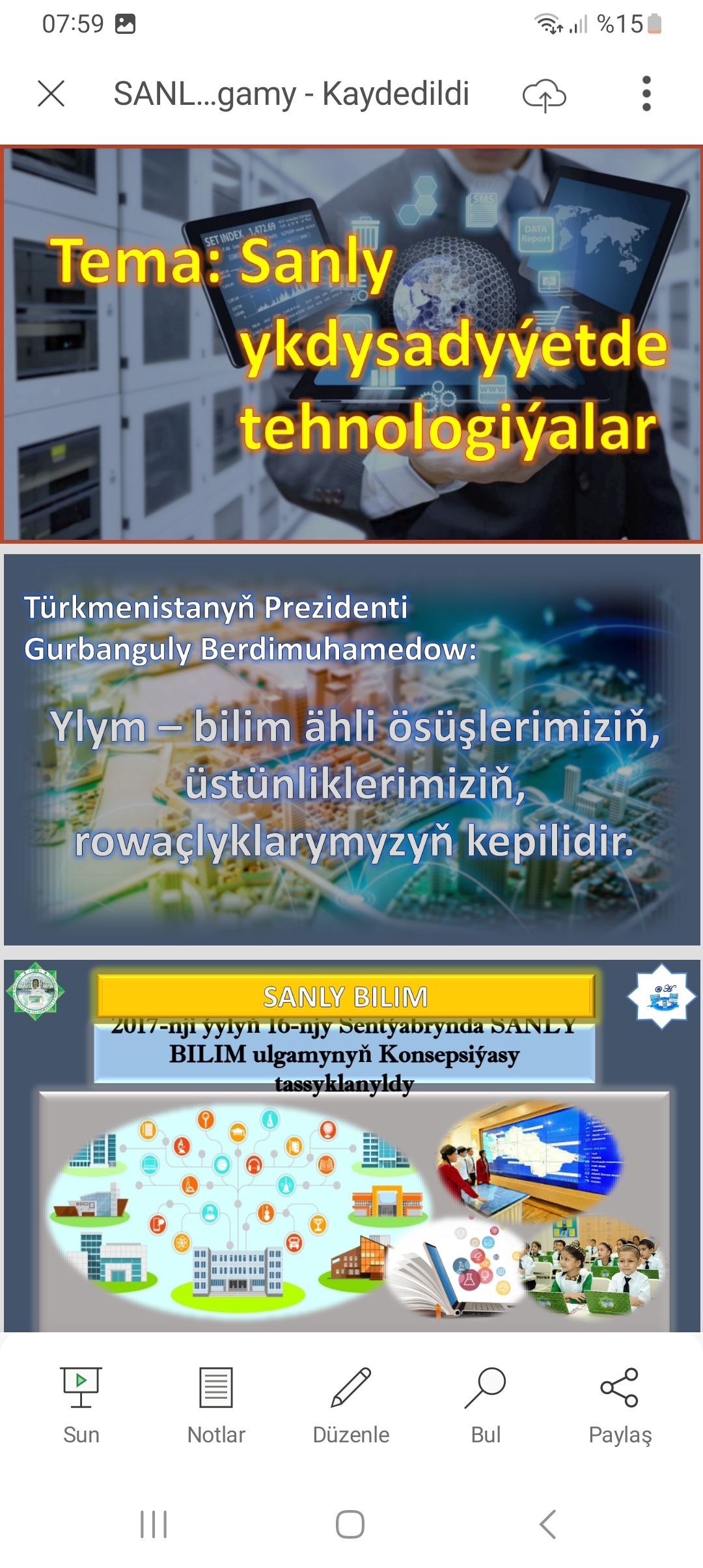SANLY BILIM ULGAMY