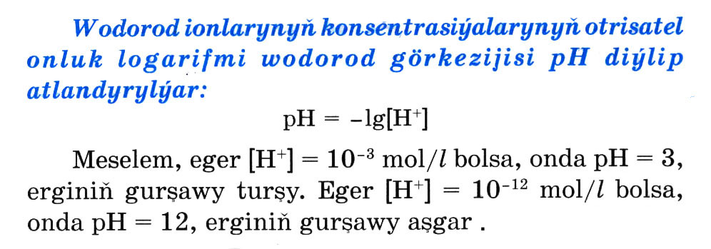 ELEKTROLITIK DISSOSIASIÝA TAGLYMATY (3)