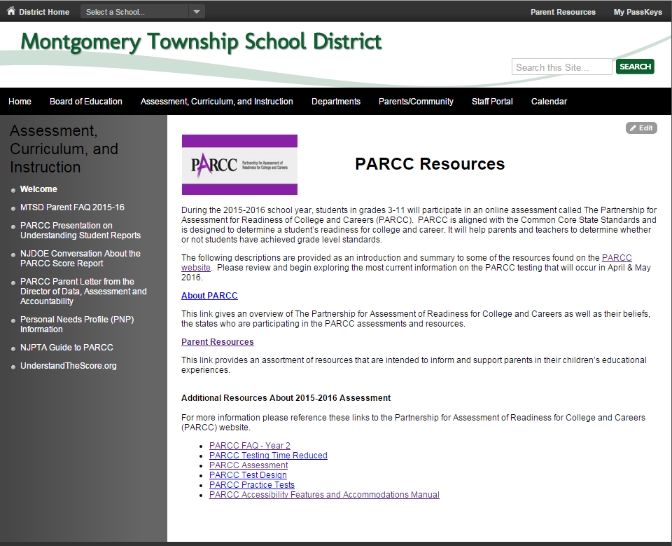 PARCC PRESENTATION 1 19 16