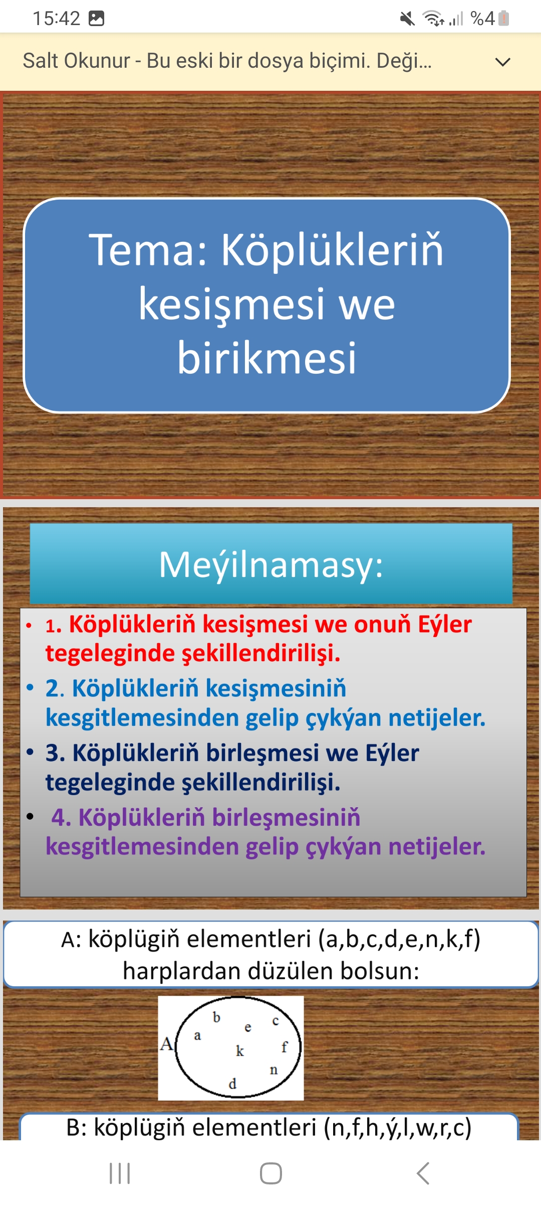 KOPLUKLERIN KESISMESI WE BIRIKMESI