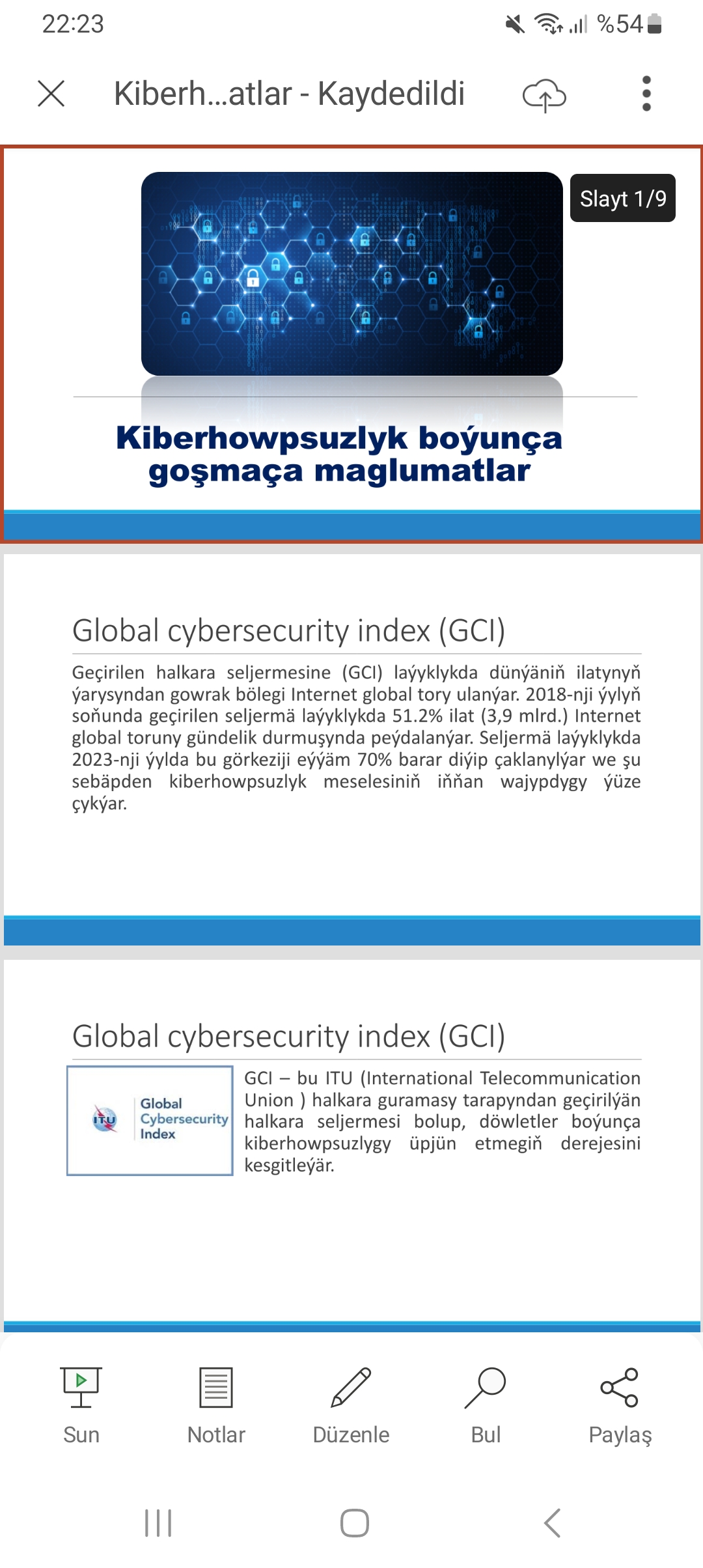 KIBERHOWPSUZLYK BOÝUNÇA GOŞMAÇA MAGLUMATLAR