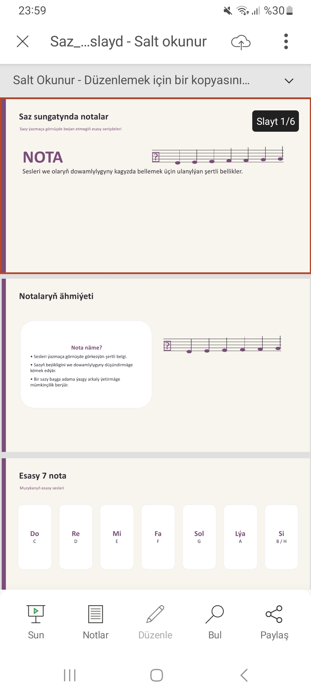 SAZ SUNGATYNDA NOTALAR